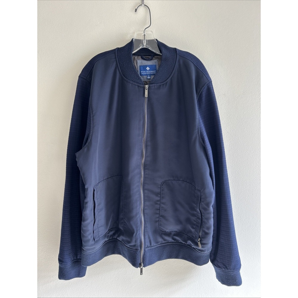 Ryan Seacrest Distinction Men's Full Zip Casual Jacket, XL Modern Old Money